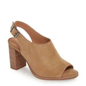 Madewell Cary Suede Slingback Sandal Block Heel 8